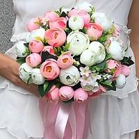 Wedding Flowers Round Peonies Bouquets Wedding Party/ Evening Satin 9.84\