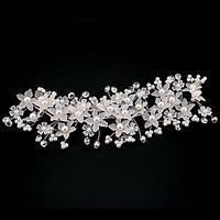 wedding hair accessories crystal pearl flower barrettes bridal tiara a ...