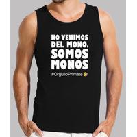 we are monkeys primate pride paleoboy black white without sleeves