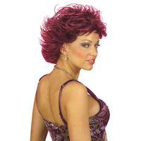 Wet Look Burgundy Wig For Hair Accessory Fancy Dress