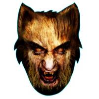 Werewolf Halloween Card Face Mask