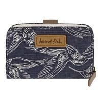 Weird Fish Tom Tom Printed Cotton Purse Navy Size ONE