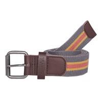 Weird Fish Celtis Striped Belt Dark Gull Grey Size L/XL