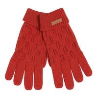 Weird Fish Kittilitz Pointelle Glove Red Size ONE