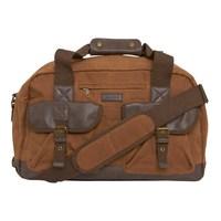 weird fish victor waxed canvas holdall bag dark tan size one