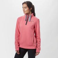 Weird Fish Women\'s Bina Quarter-Zip Print-lined Fleece - Pink, Pink