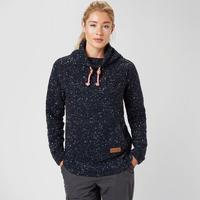 weird fish womens roskilde funnel neck knitted fleece navy navy