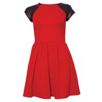 Wet Look Sleeve Skater Dress