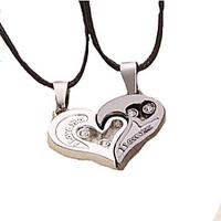 weet heart pendant black leather pendant necklace2 pc jewelry christma ...