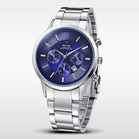 WEIDE Men Quartz Sport Watch Luxury Brand Full Steel Complete Calendar Wristwatch Cool Watch Unique Watch Fashion Watch