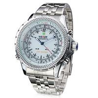 WEIDE Men\'s Watch Dress Watch Dual Time Zones Water Resistant Analog-Digital Display Wrist Watch Cool Watch Unique Watch Fashion Watch