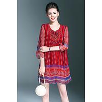 weiweimei womens daily casualdaily a line dressprinting v neck above k ...