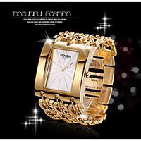 WEIQIN Women\'s Square Dial Bangle Watches Ladies Gold Silver Chain Bracelet Watches Quartz Wristwatch Cool Watches Unique Watches