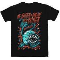 we butter the bread with butter t shirt flower monster