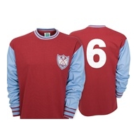 West Ham Utd 1964 FA Cup Final No.6 Shirt - Claret/Blue