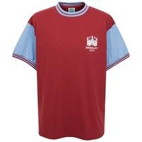 West Ham Utd 1975 FA Cup Final No.4 Shirt - Claret/Blue