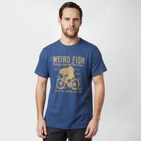 weird fish mens fish cycle t shirt blue blue