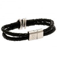 West Ham United F.C. Leather Bracelet