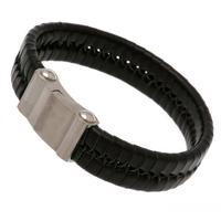 West Ham United F.C. Single Plait Leather Bracelet