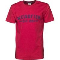 Weird Fish Mens Lang T-Shirt Barberry Red