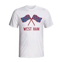 west ham waving flags t shirt white