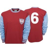west ham utd 1964 fa cup final no6 shirt claretblue maroon
