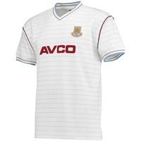 west ham utd 1986 avco away shirt white white