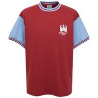 west ham utd 1975 fa cup final no4 shirt claretblue maroon