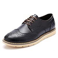 Westland Men\'s Oxfords Comfort Leather Office Career / Party Evening / Casual Low Heel Black / Brown / Yellow