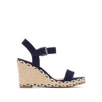Wedge Heel Sandals with Two-Tone Rope