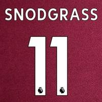 West Ham United Home Shirt 2017-18 - Kids with Snodgrass 11 printing, Burgundy/Blue