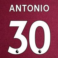 West Ham United Home Shirt 2017-18 with Antonio 30 printing, Burgundy/Blue