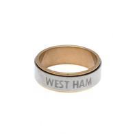 west ham united fc bi colour spinner ring small ct