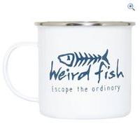 weird fish camping mug colour white tin