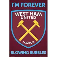 west ham united fc poster crest 35