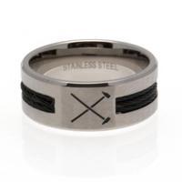 west ham united fc black inlay ring small hm