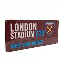 west ham united fc street sign cl