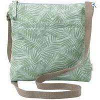Weird Fish Dorothea Patterned Canvas Cross Body Bag - Colour: PEAPOD