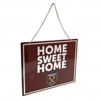 west ham united fc home sweet home sign