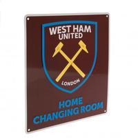 west ham united fc home changing room sign