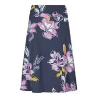 Weird Fish Malmo Printed Jersey Skirt Indigo Size 8