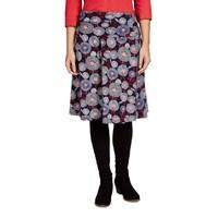 Weird Fish Malmo Printed A-Line Mid Length Jersey Skirt Ink Size 10