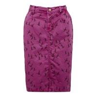 Weird Fish Talpa Printed Woven Skirt Magenta Size 8