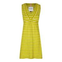 Weird Fish Gandhak Stripe Jersey Dress Citronella Size 8