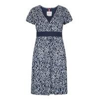 Weird Fish Simi A-Line Wrap Dress Navy Size 20