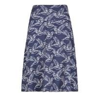 weird fish malmo printed jersey skirt navy size 12