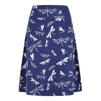 weird fish malmo printed jersey skirt navy blue size 8