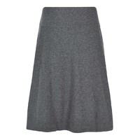 Weird Fish Malmo Printed Jersey Skirt Charcoal Marl Size 20