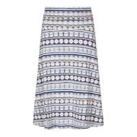 Weird Fish Malmo Printed Jersey Skirt Blue Surf Size 16