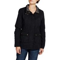 Weird Fish Sirri Plain Waxed Canvas Coat Dark Navy Size 8